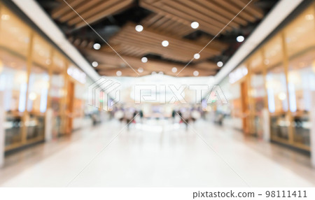 Abstract blur modern shopping mall interior background 98111411
