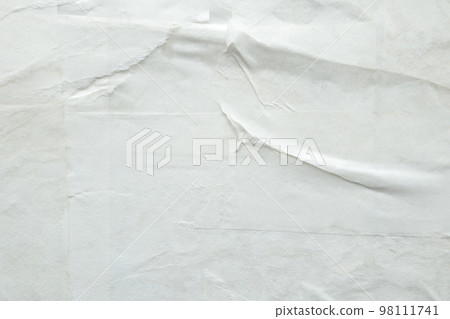 Blank white torn paper poster texture background Blank white torn paper poster texture background 98111741