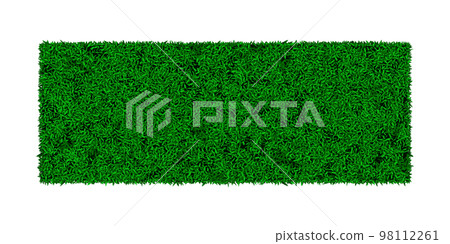 Green rectabgular astroturf rug with grass texture 98112261