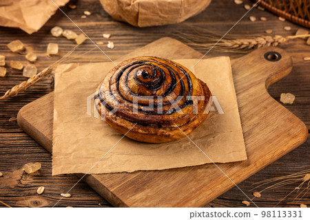 Dough filled with cocoa Dough filled with cocoa 98113331