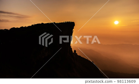 View of Phu Chee Fah   mountain at Chiang Rai, Thailand 98113609