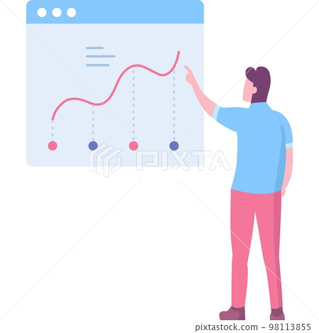 Business data analysis flat vector icon isolated - Stock Illustration ...