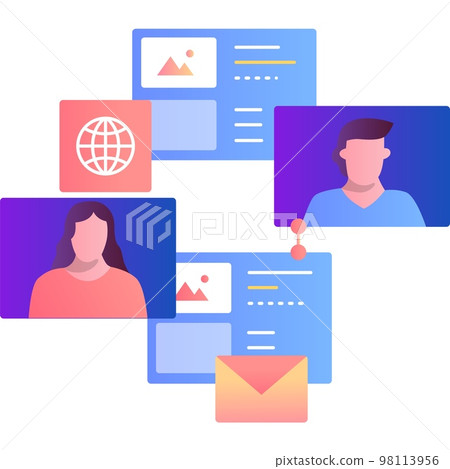 People network vector social media community icon People network vector social media community icon 98113956