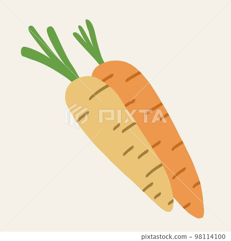 Doodle freehand simplicity drawing of carrot. 98114100