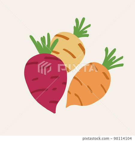 Doodle freehand simplicity drawing of carrot. Doodle freehand simplicity drawing of carrot. 98114104