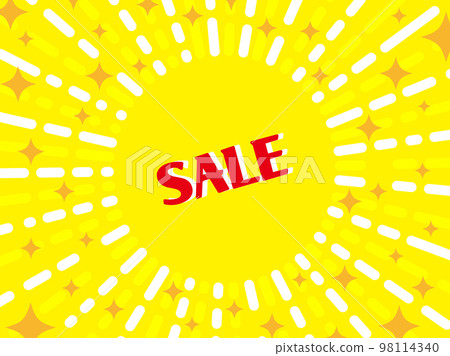 Pop emphasis line / sunburst background material Yellow glitter Pop emphasis line / sunburst background material Yellow glitter 98114340