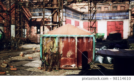 Old chemical factory in eastern Europe 98114610