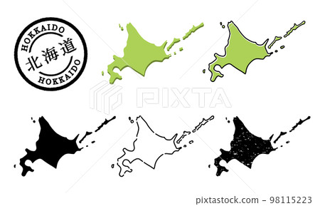 Various maps of Hokkaido Various maps of Hokkaido 98115223