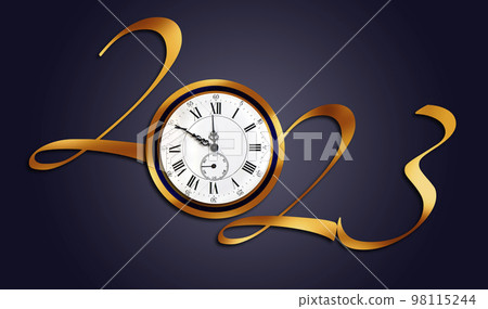 2023 New Year celebrate card with holiday greetings 98115244