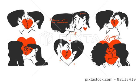 Kissing couple drawing Images - Search Images on Everypixel