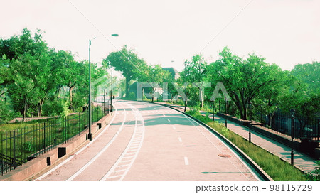 empty highway in big city empty highway in big city 98115729