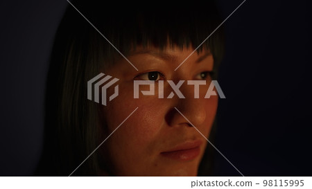 adult Mexican lady portrait in the dark adult Mexican lady portrait in the dark 98115995