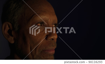 Handsome african black man studio portrait 98116293
