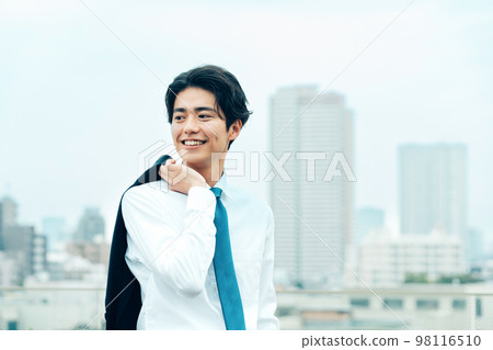 新鮮的商人肖像 98116510