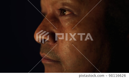 old Maori man portrait in the dark 98116626