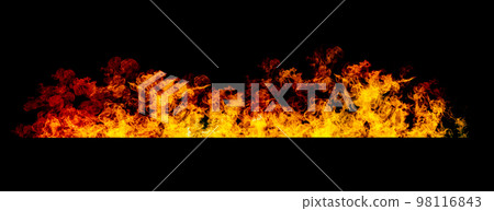 pile of flames on a black background pile of flames on a black background 98116843