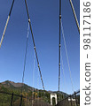 clear sky and suspension bridge 98117186