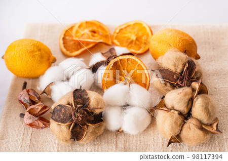 dried fruits and cotton balls dried fruits and cotton balls 98117394