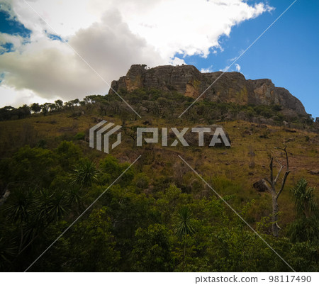 Abstract Rock formation in Isalo national park , Madagascar Abstract Rock formation in Isalo national park , Madagascar 98117490