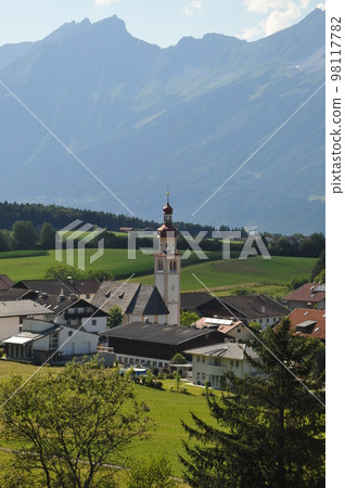 Church in Tulfes village, Innsbruck, Austria Church in Tulfes village, Innsbruck, Austria 98117782