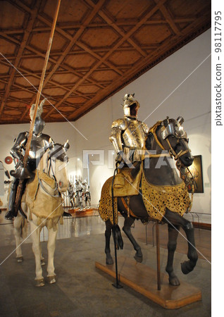 Austria, Innsbruck, Prince Ferdinand's Love Nest Ambras Castle, Weapon Exhibition Room, Armor 98117795