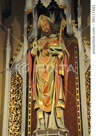 Austria, Innsbruck, Duke Ferdinand's Love Nest Ambras Castle, St. Nicholas Chapel St. Nicholas Statue 98117801