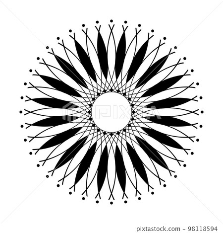 Abstract Radial Circle Pattern. Decorative Element for Design. 98118594