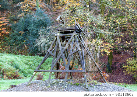 Mine shaft headframe of the former Huelgoat silver-lead mine 98118602