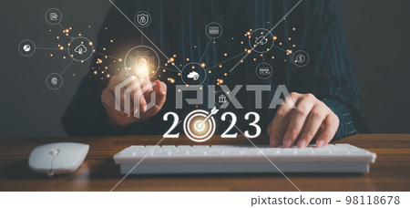 technology fingerprint AI chip target creative Fingerprint technology target 98118678