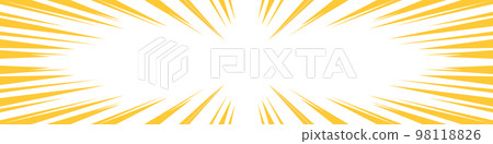 彩色卡通風格濃度線素材 98118826