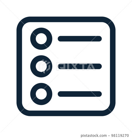 Main menu symbol. UI web icon. List or catalog icon. 98119270