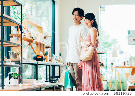 Young couple shopping Young couple shopping 98119736