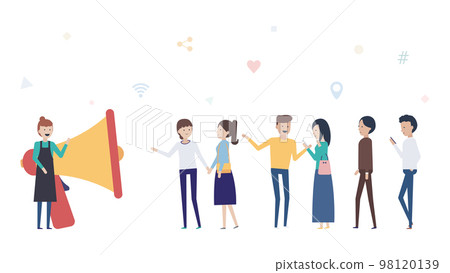 Store attracting and marketing illustration material 98120139