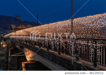 #Yunogo Onsen #Mimasaka Sanyu #Yuragibashi #Sagiyubashi #Illumination 98120532