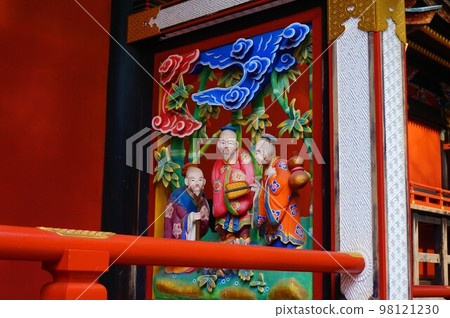 Mitsumine Shrine, Chichibu Sansha, Worship Hall, Lacquered Mitsumine Shrine, Chichibu Sansha, Worship Hall, Lacquered 98121230