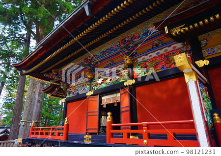 Mitsumine Shrine, Chichibu Sansha, Worship Hall, Lacquered Mitsumine Shrine, Chichibu Sansha, Worship Hall, Lacquered 98121231
