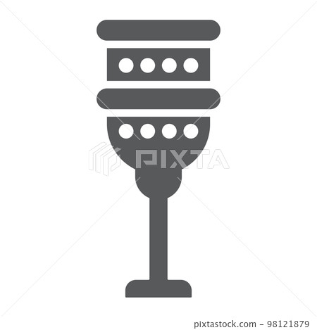 Holy chalice glyph icon, religion and prayer, religion cup sign, vector graphics, a solid pattern on a white background, eps 10 98121879