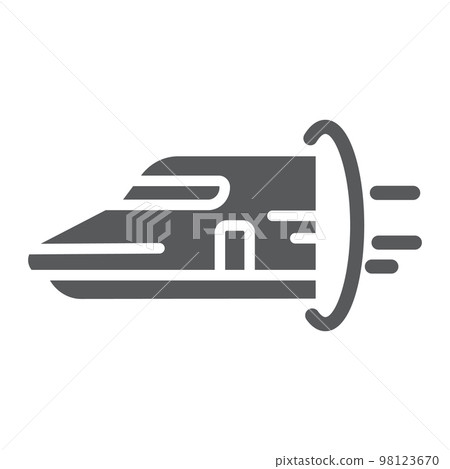 Hyperloop glyph icon, technology and transport, future train sign, vector graphics, a solid pattern on a white background, eps 10 98123670