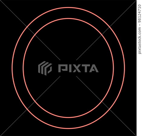 Neon omicron greek symbol capital letter uppercase font red color vector illustration image flat style Neon omicron greek symbol capital letter uppercase font red color vector illustration image flat style 98124710