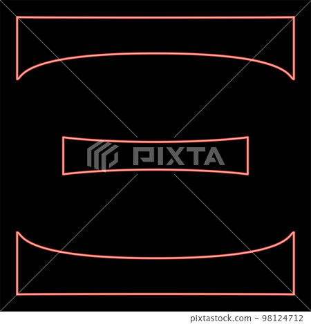 Neon ksi greek symbol capital letter uppercase font red color vector illustration image flat style 98124712