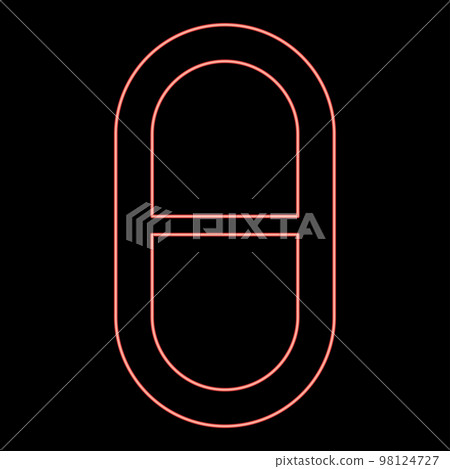 Neon theta greek small symbol lowercase letter font red color vector illustration image flat style Neon theta greek small symbol lowercase letter font red color vector illustration image flat style 98124727