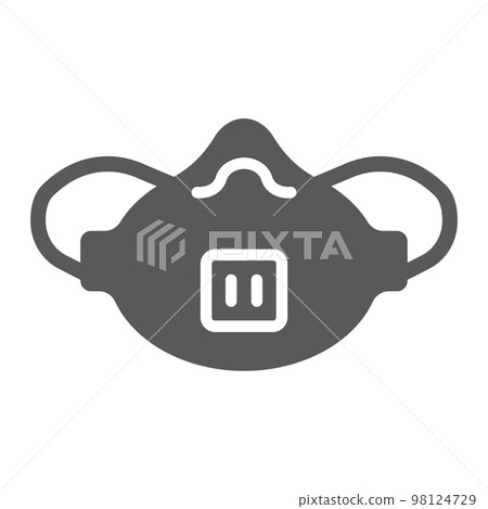 Medical respirator mask glyph icon, medical and protection, respirator sign, vector graphics, a solid icon on a white background, eps 10 Medical respirator mask glyph icon, medical and protection, respirator sign, vector graphics, a solid icon on a white background, eps 10 98124729