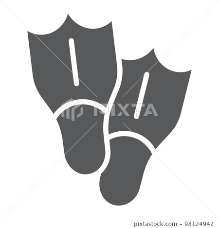Diving flippers glyph icon, tourism and diving, swimming flippers sign vector graphics, a solid icon on a white background, eps 10 98124942