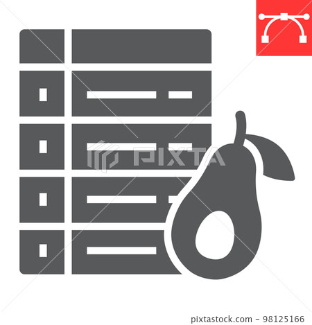 Diet plan glyph icon, avocado and keto diet, week plan sign vector graphics, editable stroke solid icon, eps 10 Diet plan glyph icon, avocado and keto diet, week plan sign vector graphics, editable stroke solid icon, eps 10 98125166