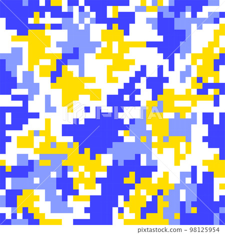 Yellow blue camouflage 98125954