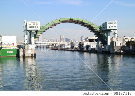 Kizugawa new water gate construction work 98127112