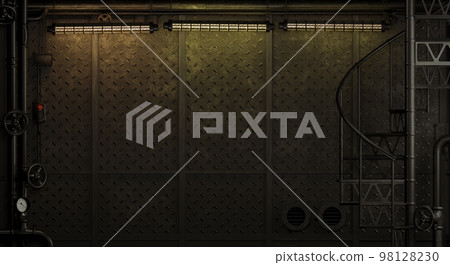 Wall ship made of metal dark panels Wall ship made of metal dark panels 98128230