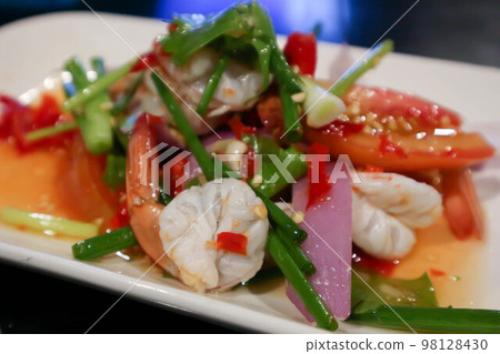 salad or spicy salad , shrimp salad or prawn salad or Thai salad or spicy shrimp salad 98128430