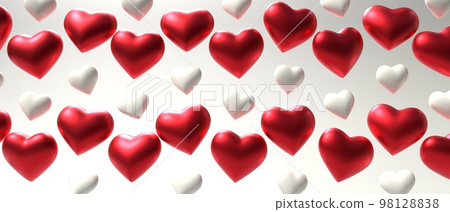 Appreciation and love theme with floating hearts Appreciation and love theme with floating hearts 98128838