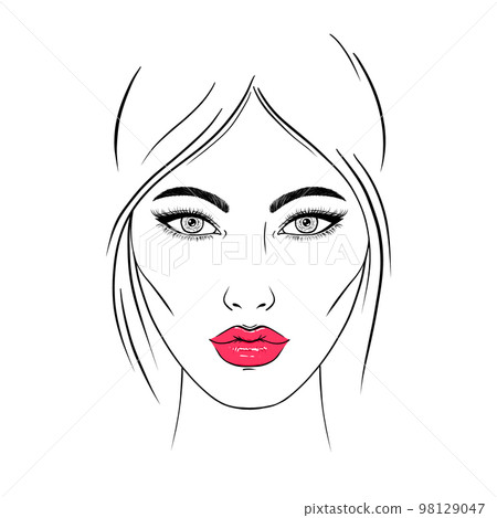 Asian woman face 98129047